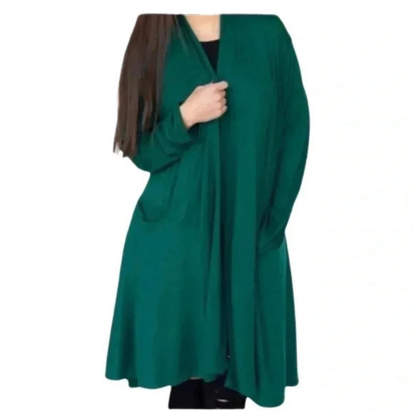 Agnes & Dora Cascade Cardigan Teal Green Side Pockets Super Soft Modal Size XS - Picture 1 of 2